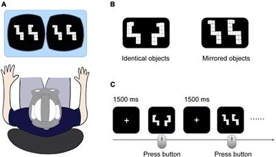 Eye movement characteristics in a mental rotation task presented in virtual reality